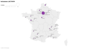 Carte de france Inclusions LACTAVIH